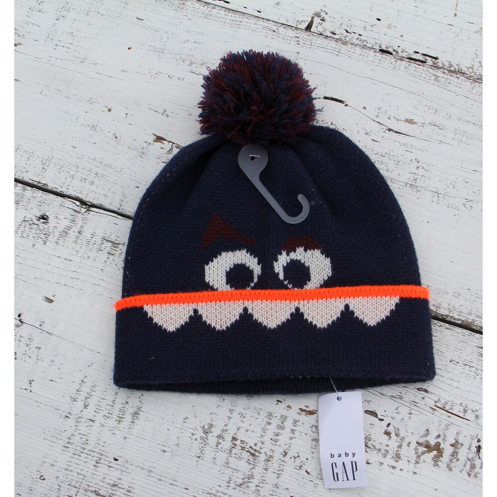 Gap Boys Blue Monster Beanie Hat Size S / M 2-3 Years NEW